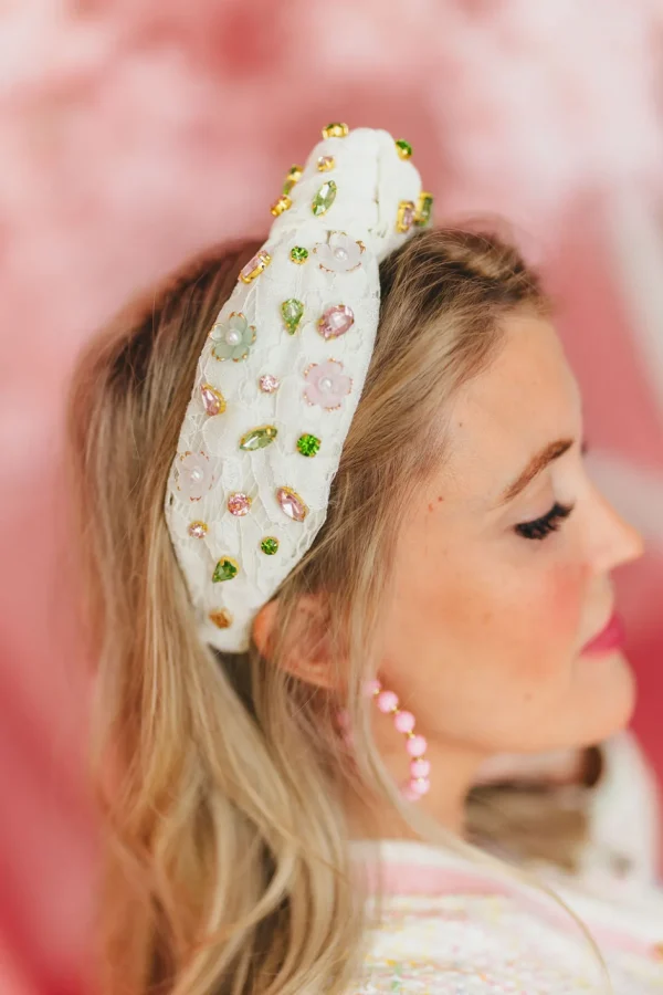 Pink Beaded Hoop Earring-Brianna Cannon Clearance