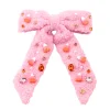 Pink Candy Corn Bow Barrette With Crystals-Brianna Cannon Sale