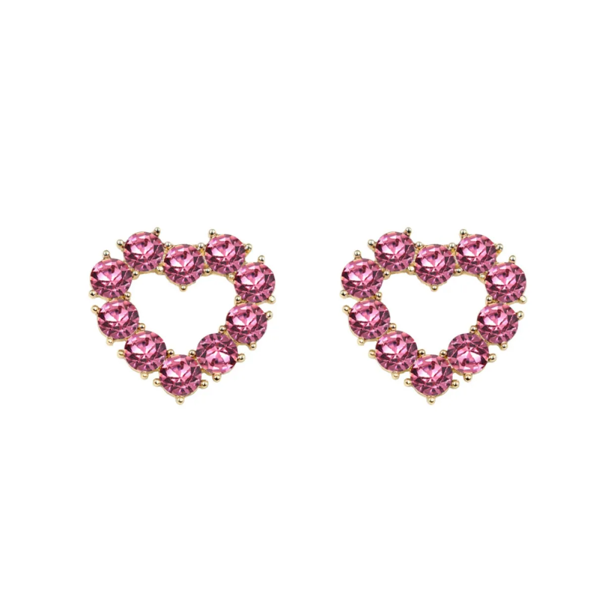 pink_crystal_heart_studs_0.webp Pink Crystal Heart Studs-Brianna Cannon Outlet