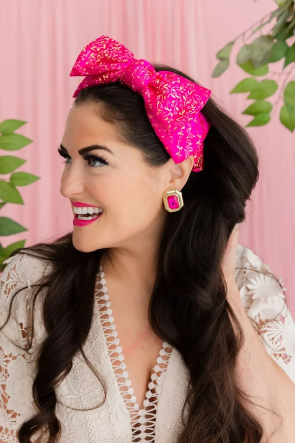 Pink Jeweled Studs-Brianna Cannon Hot