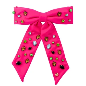 Pink Party Animals Bow Barrette-Brianna Cannon Fashion