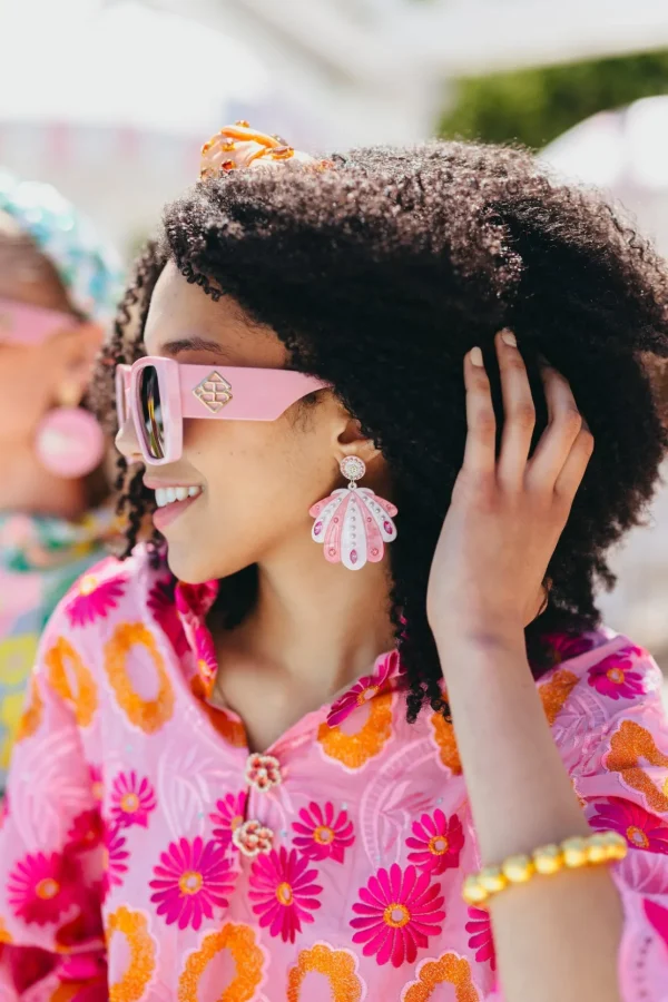 Pink Pearl Clam Earrings-Brianna Cannon Sale