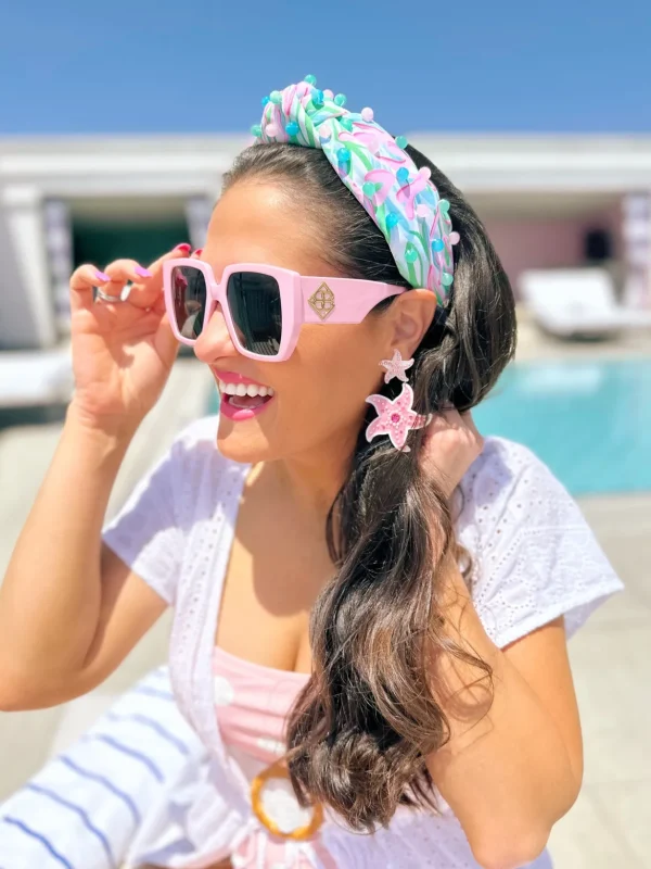Pink Pearl Starfish Earrings-Brianna Cannon Best
