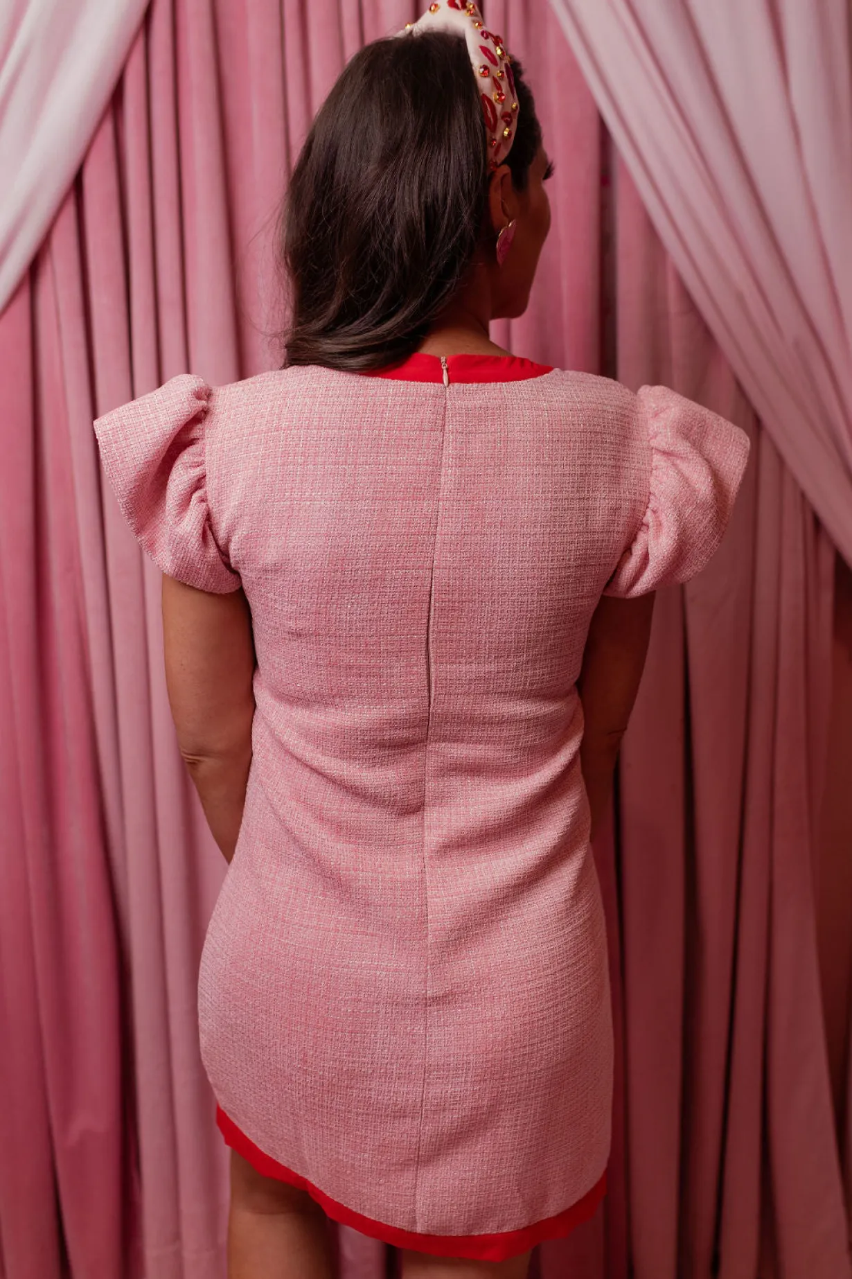 pink_tweed_dress_with_red_5.webp Pink Tweed Dress with Red Bow-Brianna Cannon Best