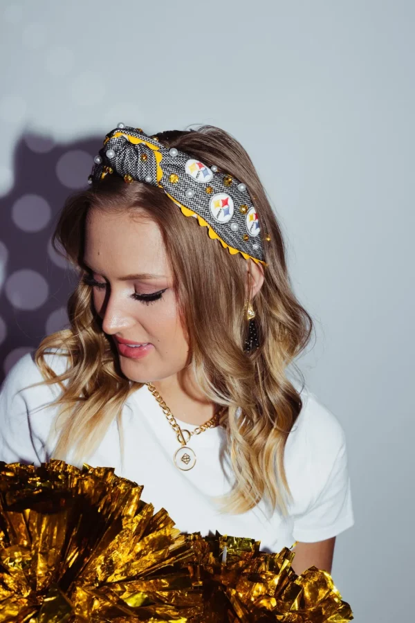 Pittsburgh Steelers Adult Cross Stitch Headband-Brianna Cannon Fashion