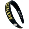 Pittsburgh Steelers Thin Embroidered Headband-Brianna Cannon Clearance
