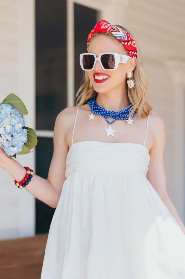 Pure White BC Square Sunglasses with Polarized Lenses-Brianna Cannon Discount