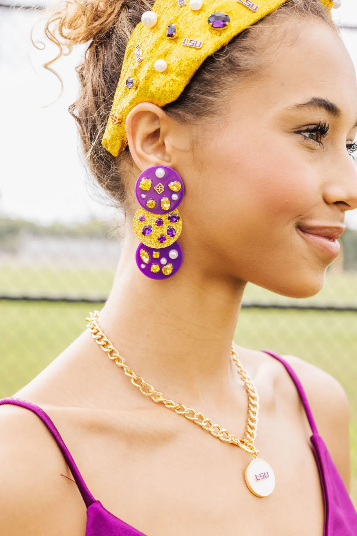 purple_and_gold_triple_do_1.webp Purple and Gold Triple Dot Earrings-Brianna Cannon Hot
