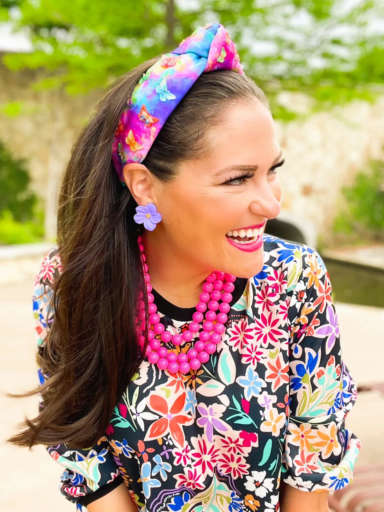 purple_flower_stud_with_l_1.webp Purple Flower Stud with Logo-Brianna Cannon Fashion