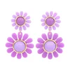 Purple May Flowers Double Drop Earrings-Brianna Cannon Sale