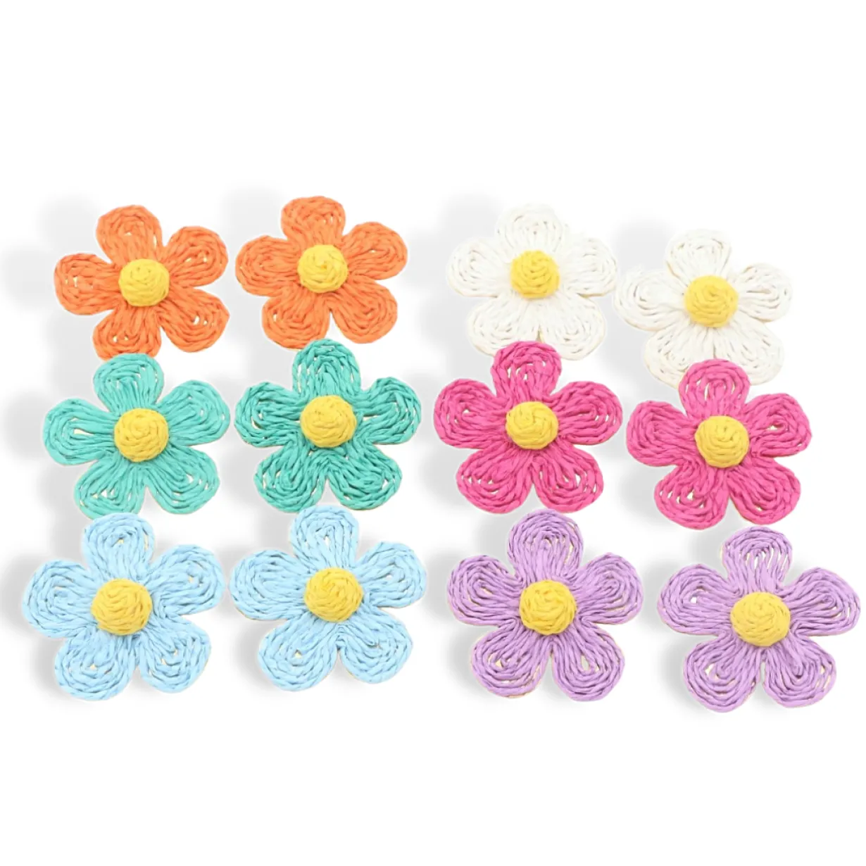 purple_raffia_daisy_earri_2.webp Purple Raffia Daisy Earrings-Brianna Cannon Clearance