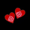 Red and Pink Logo Heart Large Studs-Brianna Cannon Best