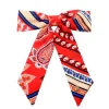 Red Bandana Bow Barrette-Brianna Cannon Outlet