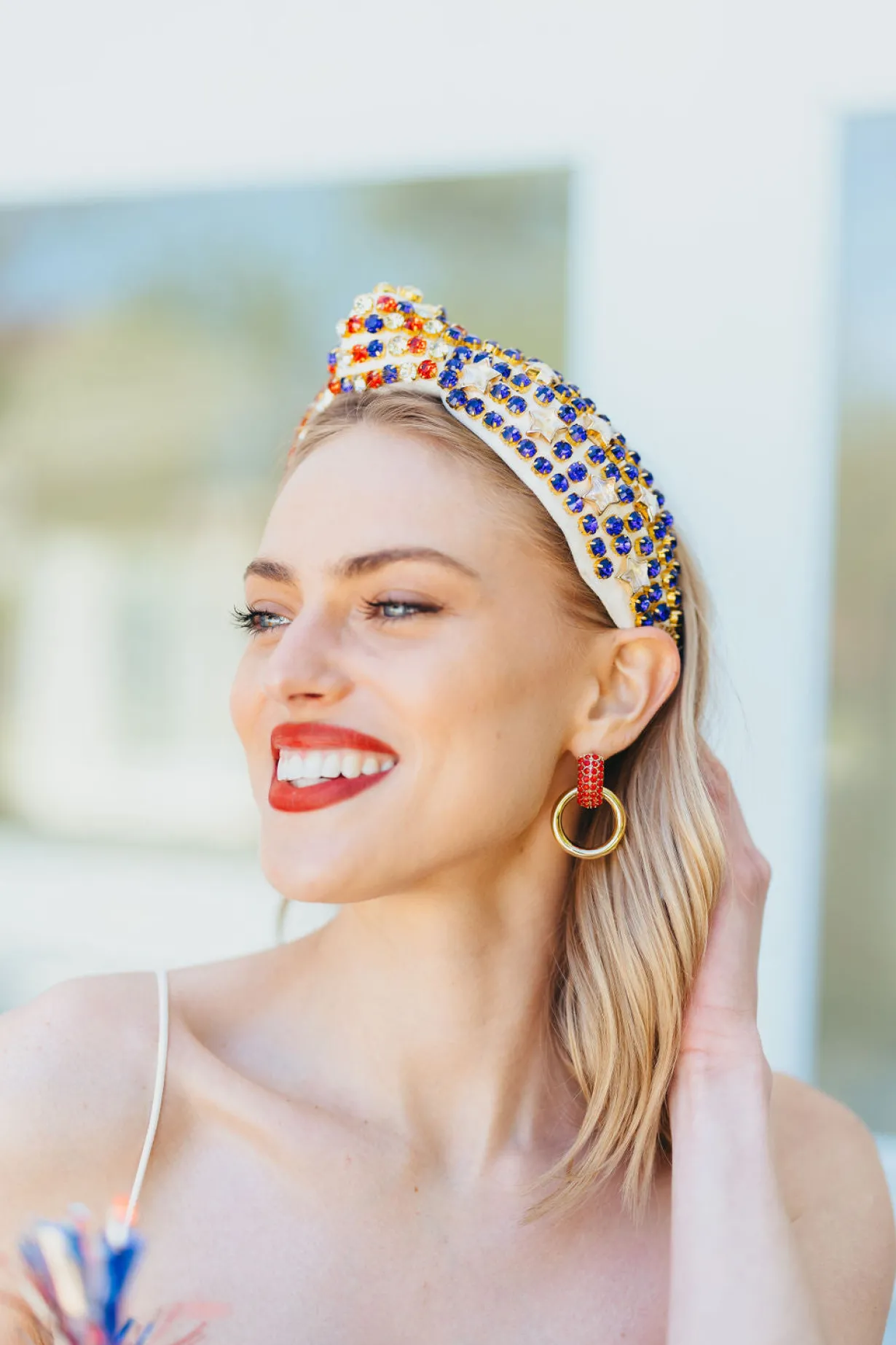 red_crystal__gold_knocker_1.webp Red Crystal & Gold Knocker Earrings-Brianna Cannon Sale