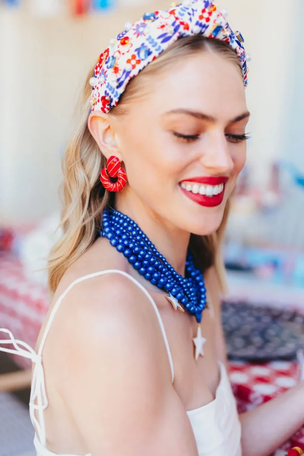 Red Enamel Twist Earrings-Brianna Cannon Discount