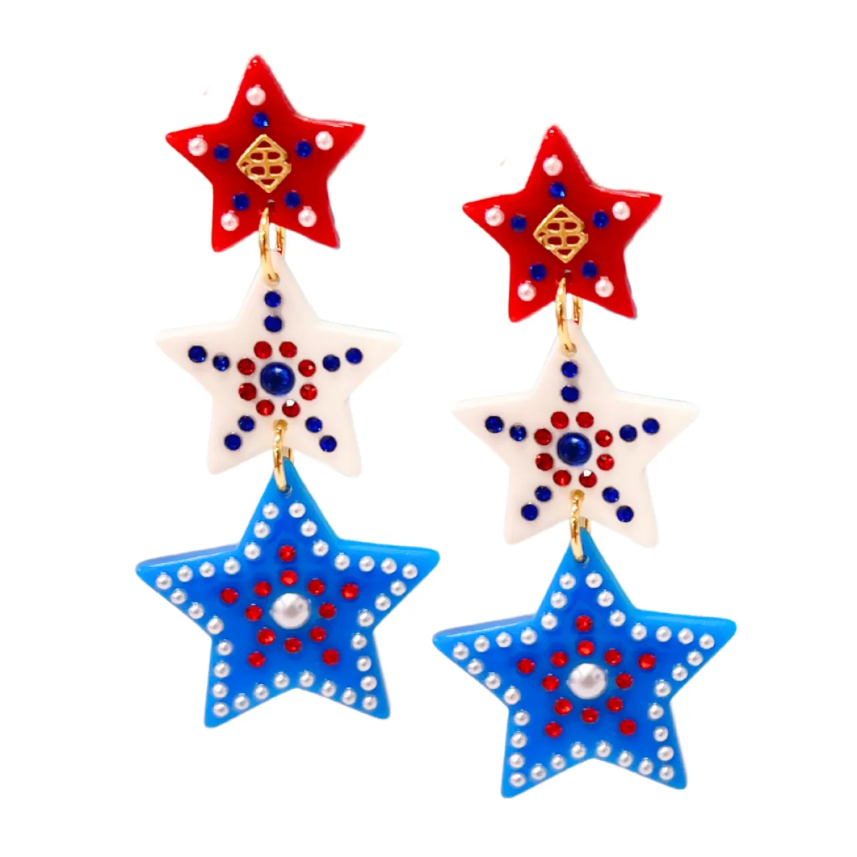 red_white__blue_star_earr_0.webp Red, White & Blue Star Earrings with Crystals and Pearls-Brianna Cannon Hot