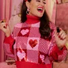 Sequin Hearts Plaid Sweater-Brianna Cannon Discount