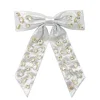 Shimmer Bow Barrette with Hand Sewn Crystals in Silver-Brianna Cannon Fashion