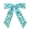 Shimmer Bow Barrette with Hand Sewn Crystals in Blue-Brianna Cannon New