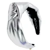 Silver Puff Metallic Knotted Headband-Brianna Cannon Sale