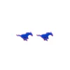 SMU Blue Logo Stud Earrings-Brianna Cannon Fashion