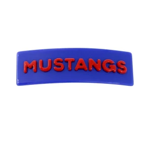 SMU Blue MUSTANGS Rectangle Barrette Clip-Brianna Cannon Outlet