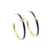 SMU Logo Hoop Earrings-Brianna Cannon Discount