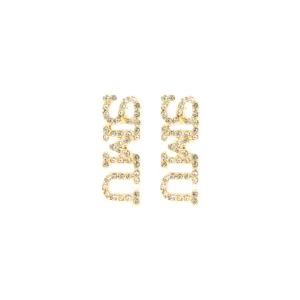 SMU Pavé Rhinestone Stud Earrings-Brianna Cannon Fashion