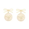 SMU Pearl Bow Medallion Earrings-Brianna Cannon Outlet