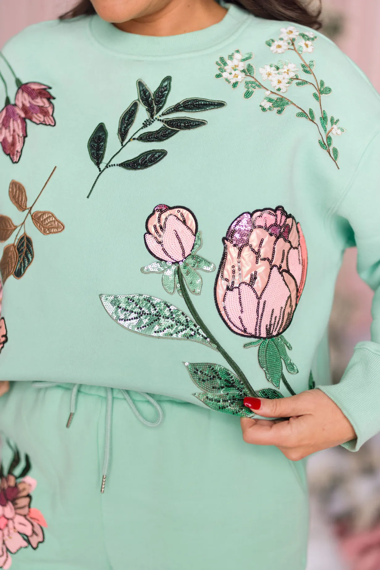 snowdrop_botanical_sweats_10.webp Snowdrop Botanical Sweatshirt in Mint-Brianna Cannon Sale