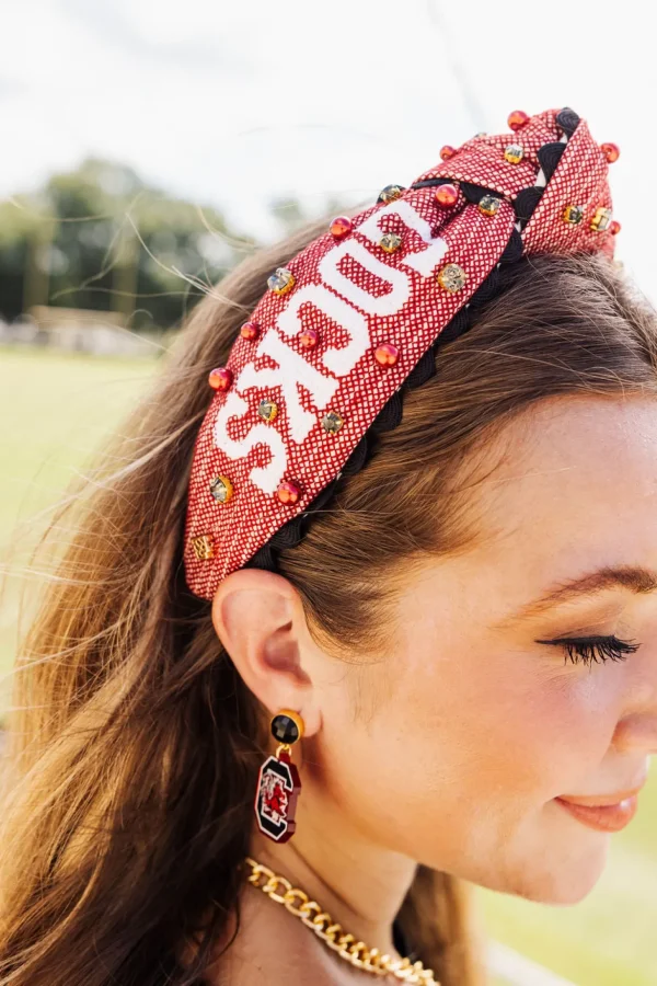South Carolina Adult Size COCKS Cross Stitch Headband-Brianna Cannon Clearance