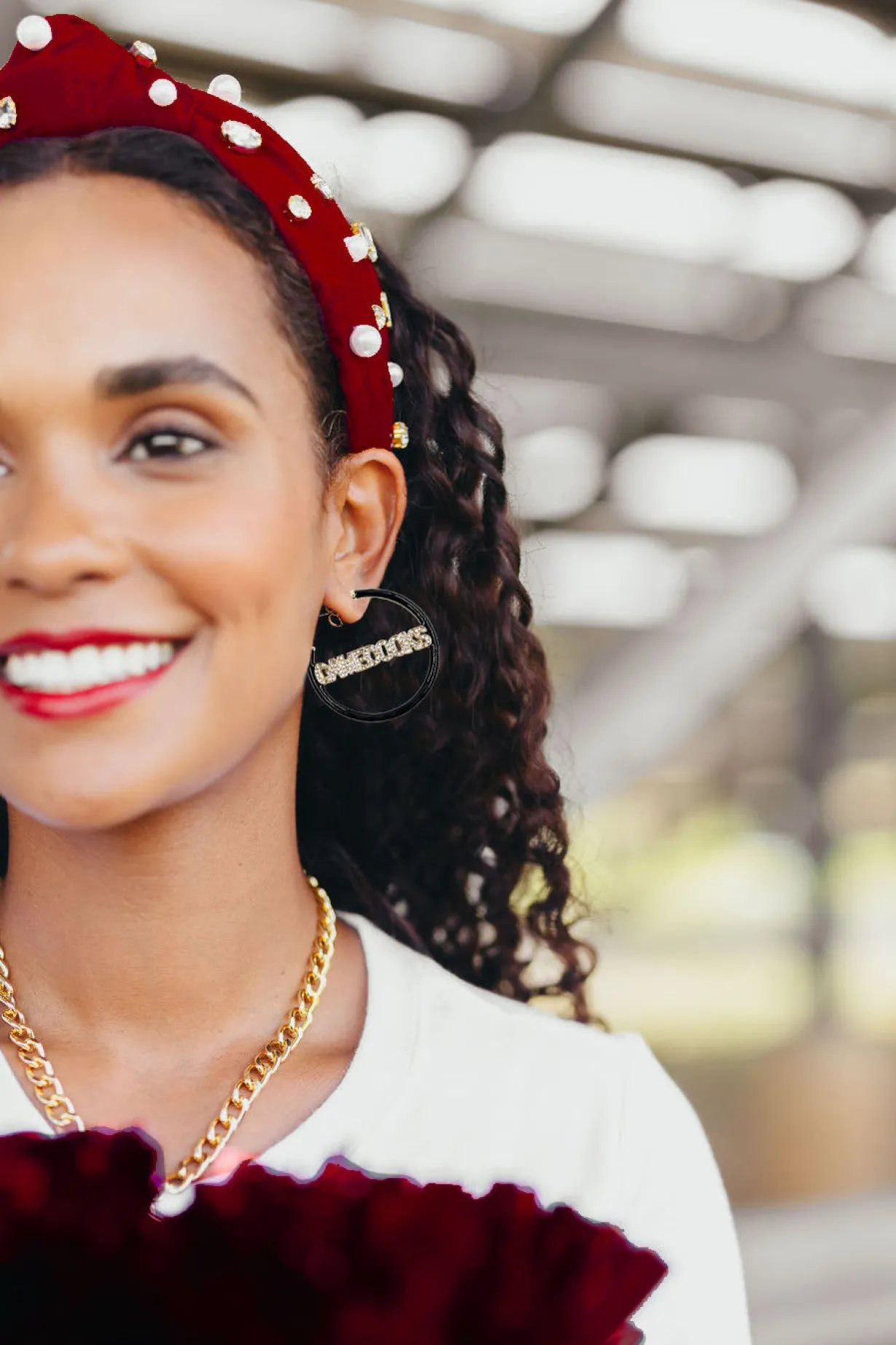 south_carolina_gamecocks__1.webp South Carolina GAMECOCKS Black Pavé Hoop Earrings-Brianna Cannon Clearance