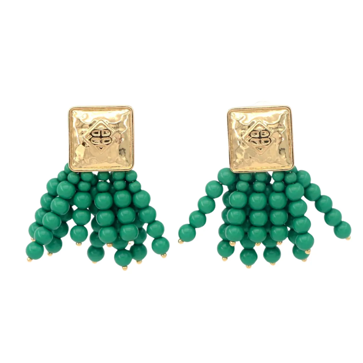 square_bc_icon_green_bead_0.webp Square BC Icon Green Beaded Earrings-Brianna Cannon Hot