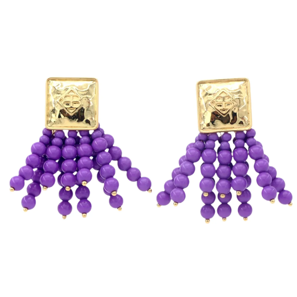 square_bc_icon_purple_bea_0.webp Square BC Icon Purple Beaded Earrings-Brianna Cannon Clearance