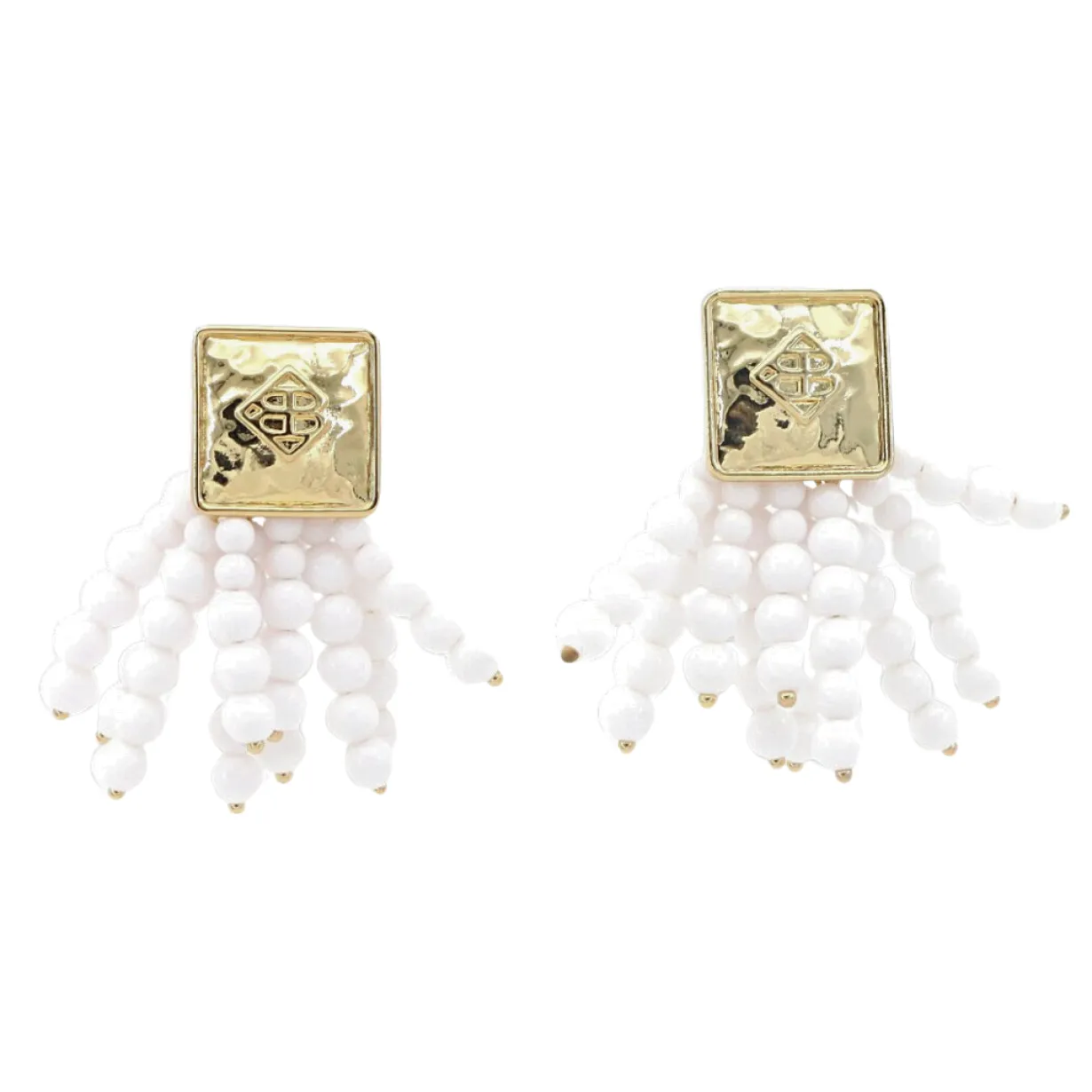 square_bc_icon_white_bead_0.webp Square BC Icon White Beaded Earrings-Brianna Cannon New