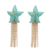 Starfish Earrings with Pearl Fringe-Brianna Cannon Outlet