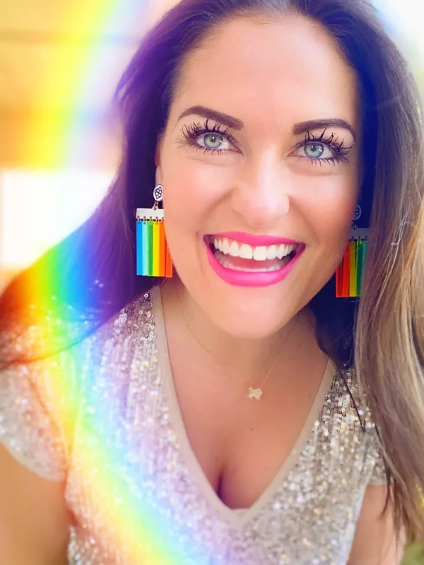 Summer 2020 - Mod Rainbow Logo Earrings-Brianna Cannon Hot