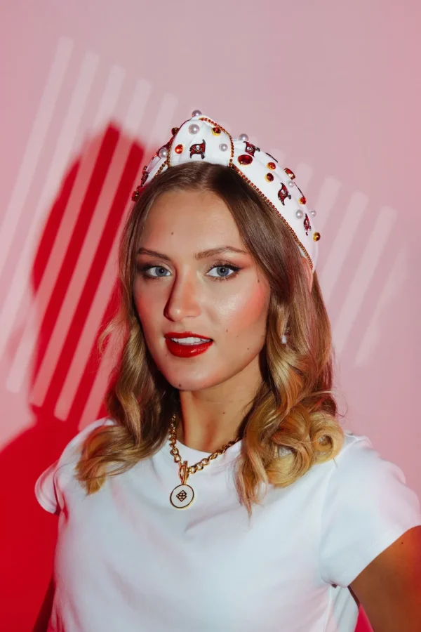 Tampa Bay Buccaneers White Logo Headband-Brianna Cannon Online