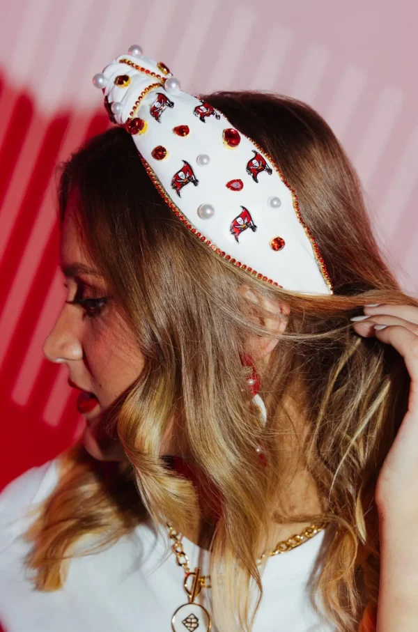 Tampa Bay Buccaneers White Logo Headband-Brianna Cannon Online
