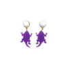 TCU Mini Purple TCU Horned Frog Earrings-Brianna Cannon Outlet