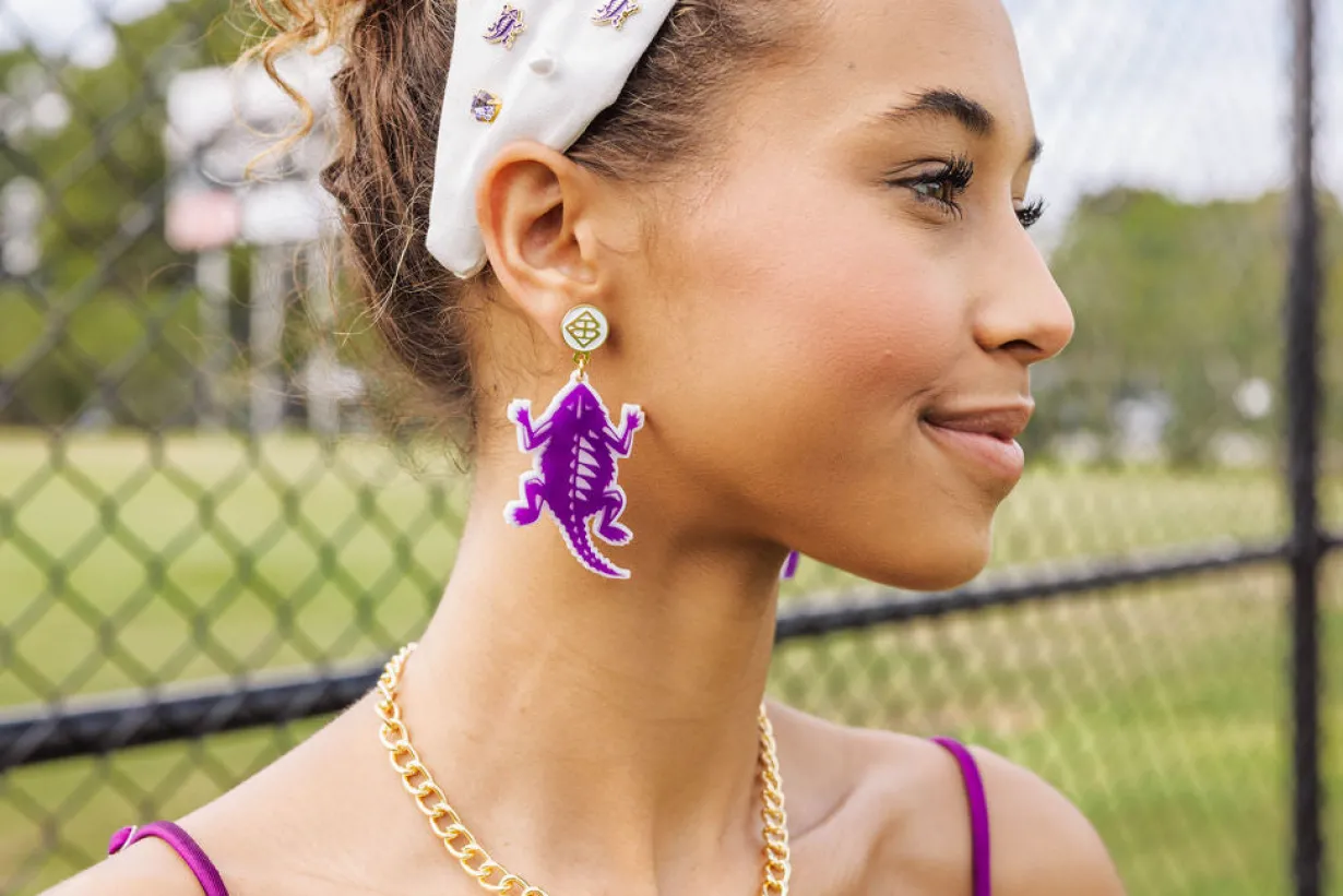 tcu_purple_and_white_horn_3.webp TCU Purple and White Horned Frog Earrings-Brianna Cannon Online
