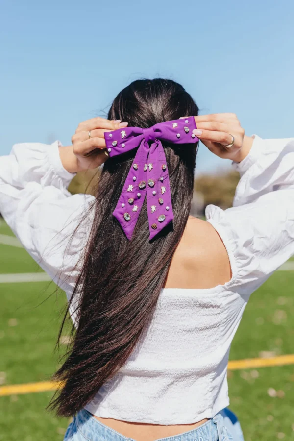 TCU Purple Bow Barrette-Brianna Cannon Fashion