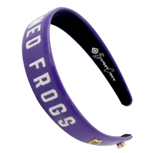 TCU Purple Thin Embroidered Headband-Brianna Cannon Online