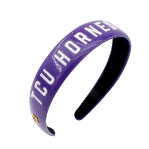 TCU Purple Thin Embroidered Headband-Brianna Cannon Online