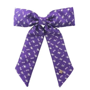 TCU Purple Woven Bow Barrette-Brianna Cannon Outlet