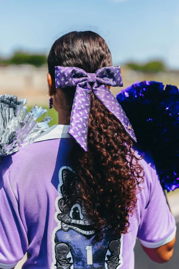 TCU Purple Woven Bow Barrette-Brianna Cannon Outlet