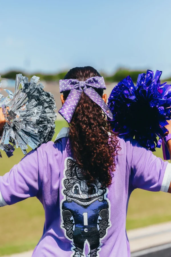 TCU Purple Woven Bow Barrette-Brianna Cannon Outlet