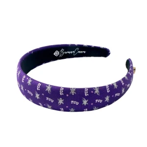 TCU Purple Woven Thin Headband-Brianna Cannon Outlet