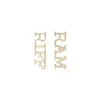 TCU RIFF RAM Pavé Rhinestone Stud Earrings-Brianna Cannon Outlet