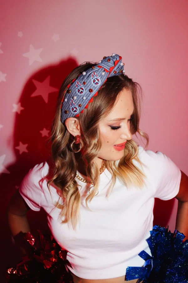Tennessee Titans Adult Cross Stitch Headband-Brianna Cannon Outlet